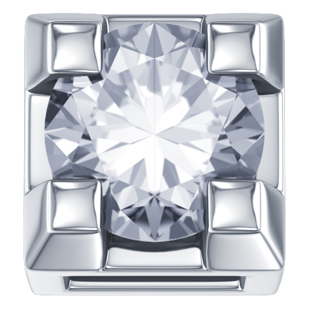 Charm Elements Unisex DCHF3302.002  Oro bianco Bianco Diamante